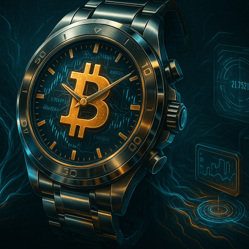 Exponencial crescimento de ações acompanhando Bitcoin.