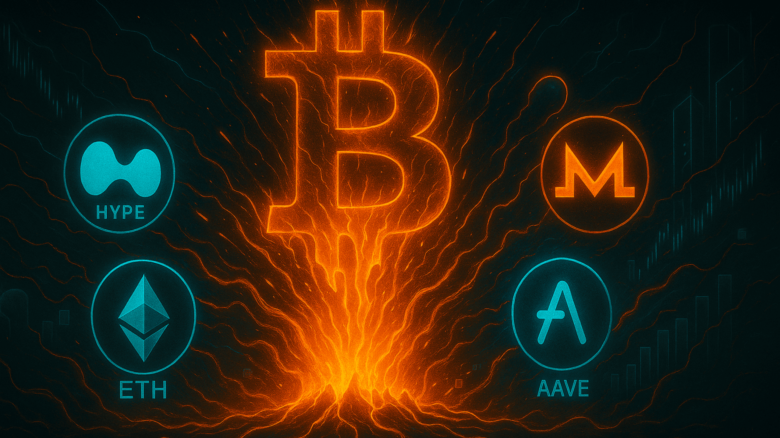 Descubra como o impulso do Bitcoin está causando um verdadeiro 'incêndio' nas criptomoedas HYPE, ETH, XMR e AAVE. Quais serão as próximas altas?